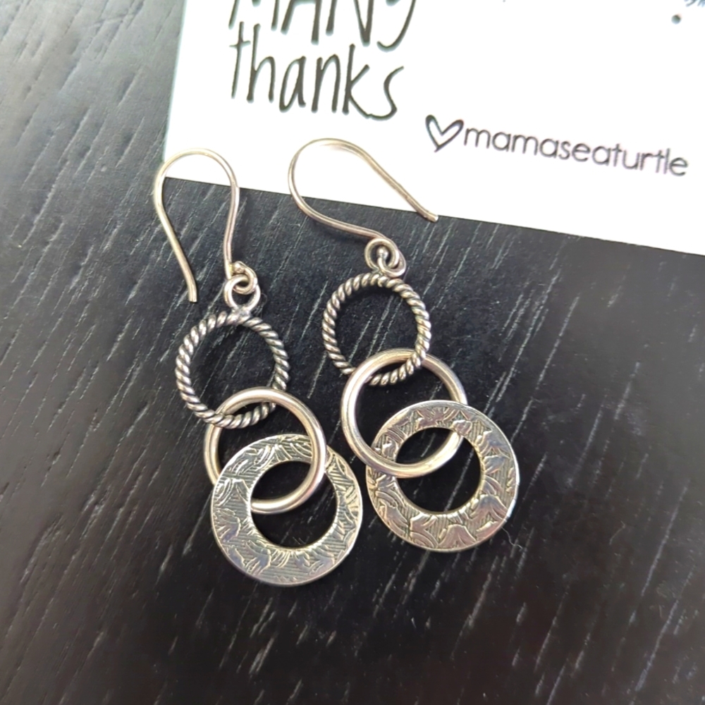 Silpada sterling triple threat earrings